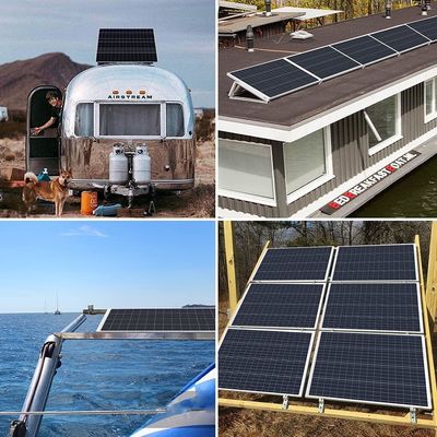 100W 12V 9BB фотоэлектрический балкон Солнечные панели для RV автокочевников Морской корабль