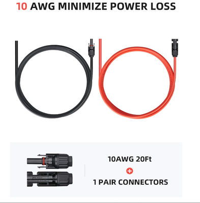 10AWG фотоэлектрические расширительные кабели Солнечная панель аксессуары для портативной солнечной панели