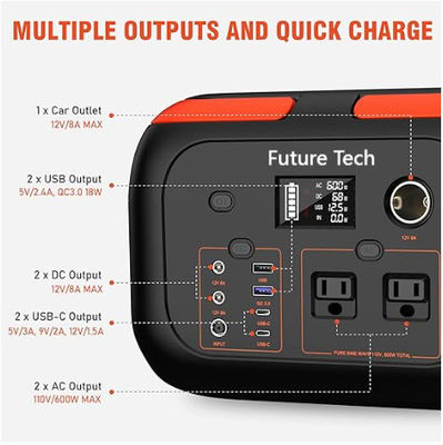 FTMB600 Портативная электростанция набор 300W,600W Backup Lithium Battery Pack Bank