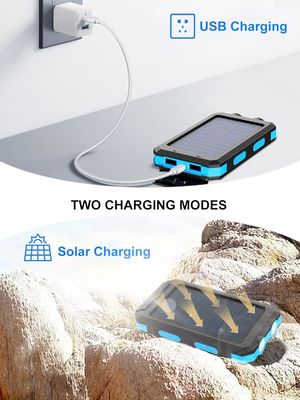 38800mAh Солнечная энергия USB Power Bank водонепроницаемая для кемпинга на открытом воздухе