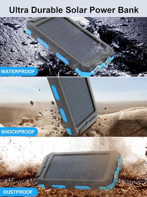 38800mAh Солнечная энергия USB Power Bank водонепроницаемая для кемпинга на открытом воздухе